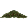 Nearly Natural 6' Artificial Christmas Swag With 50 Led Lights, Berries And Pine Cones Discount