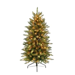 Puleo International 4.5' Franklin Fir Pencil Artificial Christmas Tree - 150 Clear Lights Sale