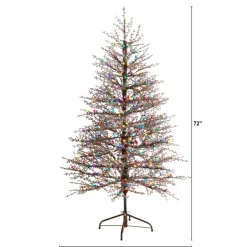 Nearly Natural 6' Frosted Berry Twig Christmas Tree With 350 Lights Best
