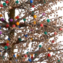 Nearly Natural 6' Frosted Berry Twig Christmas Tree With 350 Lights Best