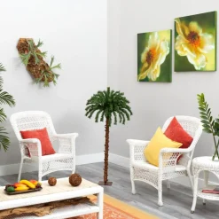 Nearly Natural 4 Ft. Christmas Palm Artificial Tree With 150 Warm White Led Lights New