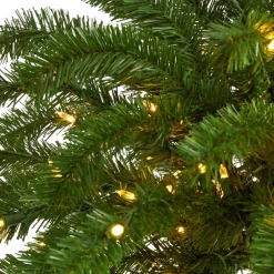 Nearly Natural 5 Ft. Christmas Palm Artificial Tree With 150 Warm White Led Lights