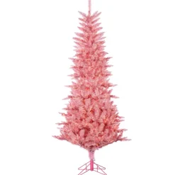 Gerson 7-1/2' Lighted Tinsel Tree - Pink Tuscany Discount