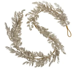 Alison at Home 6' Glitter Leaf Garland With Led Sale