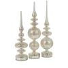 Alison at Home Illuminated Glass Finials With Timers 3-Piece Set Red Plum Discount