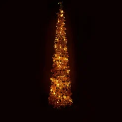 Winter Lane As Is 6' Illuminated Slim Tinsel Pop-Up Christmas Tree Black Online