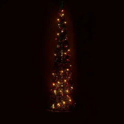 Winter Lane As Is 6' Illuminated Slim Tinsel Pop-Up Christmas Tree Black Online