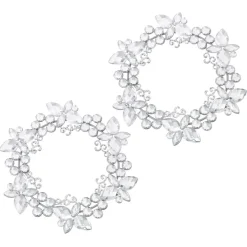 august & leo 7" Jeweled Wreath Candle Rings - Set Of 2 Outlet