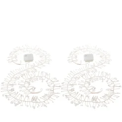 august & leo Set Of 2 Crystal Beaded Led Garlands With Timer Rose Gold Outlet