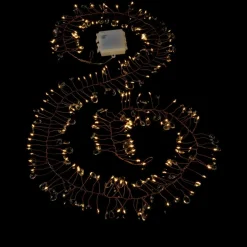 august & leo Set Of 2 Crystal Beaded Led Garlands With Timer Rose Gold Outlet