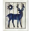 Courtside Market Buck And Sun 10.5" X 14" Wood Art - Navy Blue