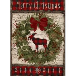 Courtside Market Buffalo Check Wreath Canvas Wall Art Best