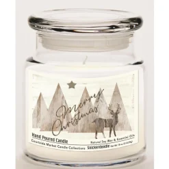Courtside Market Candle W/ Essential Oils + Lid - Merry Christmas Deer Online