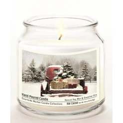 Courtside Market Candle W/ Essential Oils + Lid - Red Christmas Truck