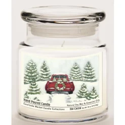 Courtside Market Candle W/ Essential Oils + Lid-Tree Farm Tradition Ii New