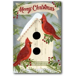 Courtside Market Canvas Wall Art - Cardinals Bird House, 16" X 20" Best