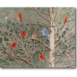 Courtside Market Canvas Wall Art - Winter Frosted, 16" X 20"