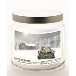 Courtside Market Christmas Pick-Up Truck Wax Candle With Silver Lid Online