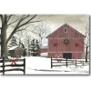 Courtside Market Christmas Red Barn Canvas Wall Art Outlet