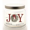 Courtside Market Christmas Joy Candle Glass Jar With Silver Lid Outlet