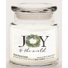 Courtside Market Joy To The World Soy Wax Candle In Glass Jar With Lid New