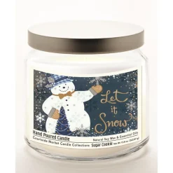 Courtside Market Let It Snow Infused Soy Candle In Glass Jar With Lid Hot