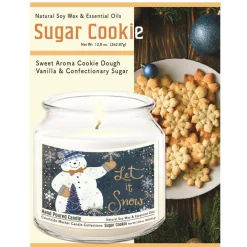 Courtside Market Let It Snow Infused Soy Candle In Glass Jar With Lid Hot