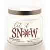 Courtside Market Let It Snow Candle Glass Jar With Brushed Silver Lid Sale