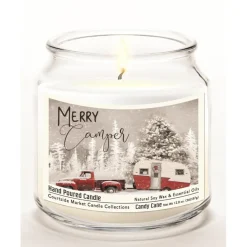 Courtside Market Merry Camper Infused Soy Candle In Glass Jar With Lid Sale