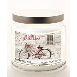 Courtside Market Merry Christmas Infused Soy Candle In Jar With Lid Outlet