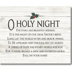 Courtside Market O Holy Night Fixed 10.5" X 14" Wood Art New