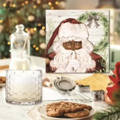 Courtside Market Santa Artboard & 13.5 Oz. 3-Wick Candle Clearance