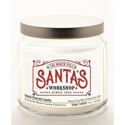 Courtside Market Santa's Workshop Infused Wax Candle With Silver Lid Best