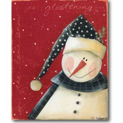 Courtside Market Snow Is Glistening 8"X10" Art Board Sign Discount