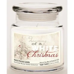 Courtside Market Soy Candle W/ Essential Oils + Lid - White Christmas