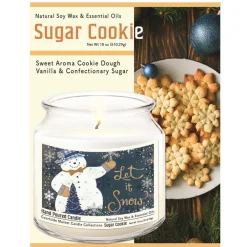 Courtside Market Soy Candle With Essential Oils + Lid - Let It Snow Clearance