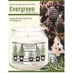 Courtside Market Soy Candle W/ Essential Oils + Lid - Merry Christmas Clearance