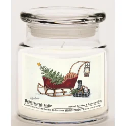 Courtside Market Soy Candle W/ Essential Oils + Lid - Santa's Sleigh New
