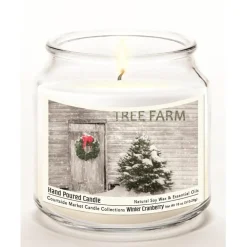 Courtside Market Soy Candle W/ Essential Oils + Glass Lid - Tree Farm Best
