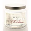 Courtside Market White Christmas Infused Wax Candle With Silver Lid Sale