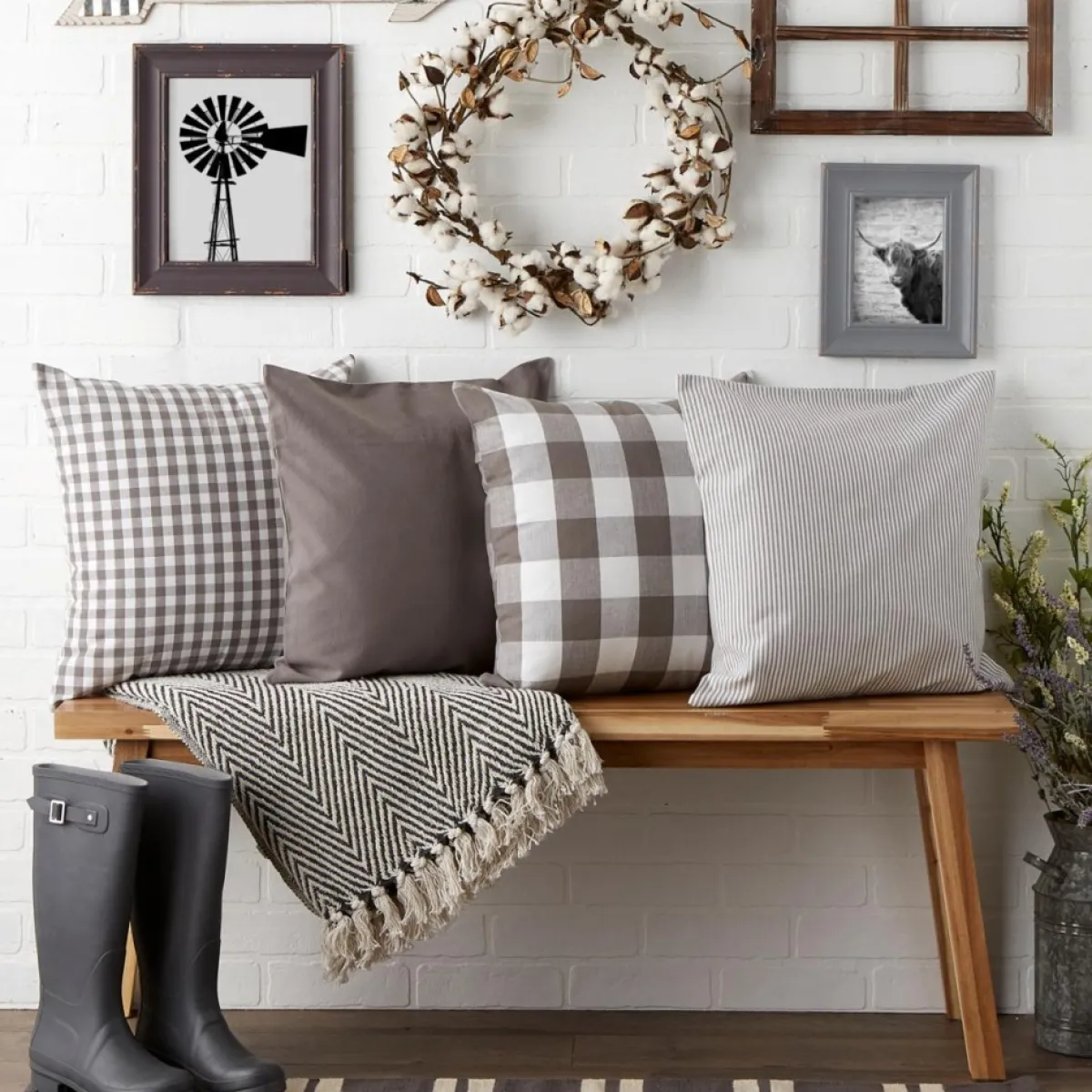 Design Imports Assorted Pillow Covers Set Of 4