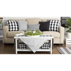 Design Imports Buffalo Check Pillow Covers Set Of 2 New