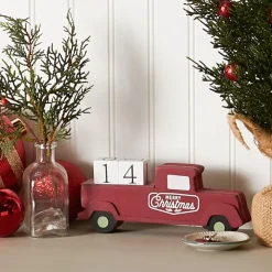 Design Imports Christmas Tree Truck Tabletop Block Calendar Best