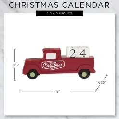 Design Imports Christmas Tree Truck Tabletop Block Calendar Best