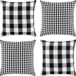 Design Imports Gingham Buffalo Check Pillow Covers Set Of 4 Clearance