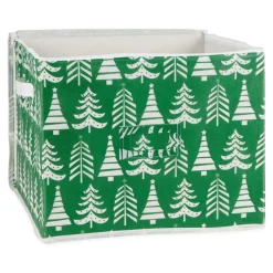 Design Imports Triple Christmas Tree Print Ornament Storage Bin, Large Sale