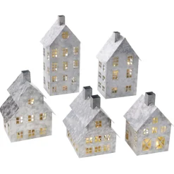 Emryn House 5Pc Farmhouse Village Set With String Lights Online