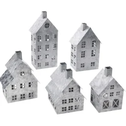 Emryn House 5Pc Farmhouse Village Set With String Lights Online