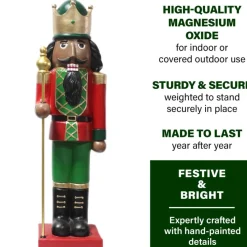 Fraser Hill Farm 32" African American Nutcracker Hold Staff Figurine Best