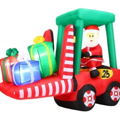 Fraser Hill Farm 6 Ft. Pre-Lit Inflatable Santa In Fork Lift Sale